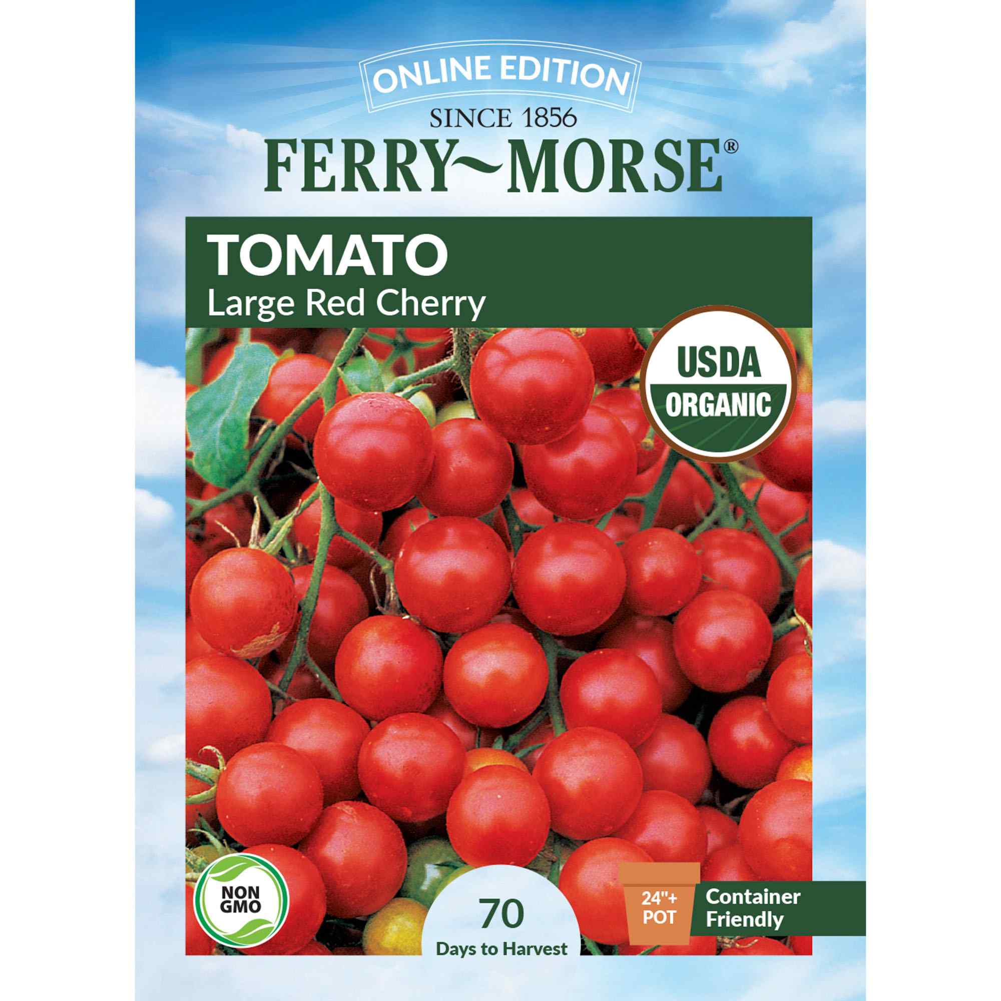 Ferry-Morse tomato large red cherry seed packet
